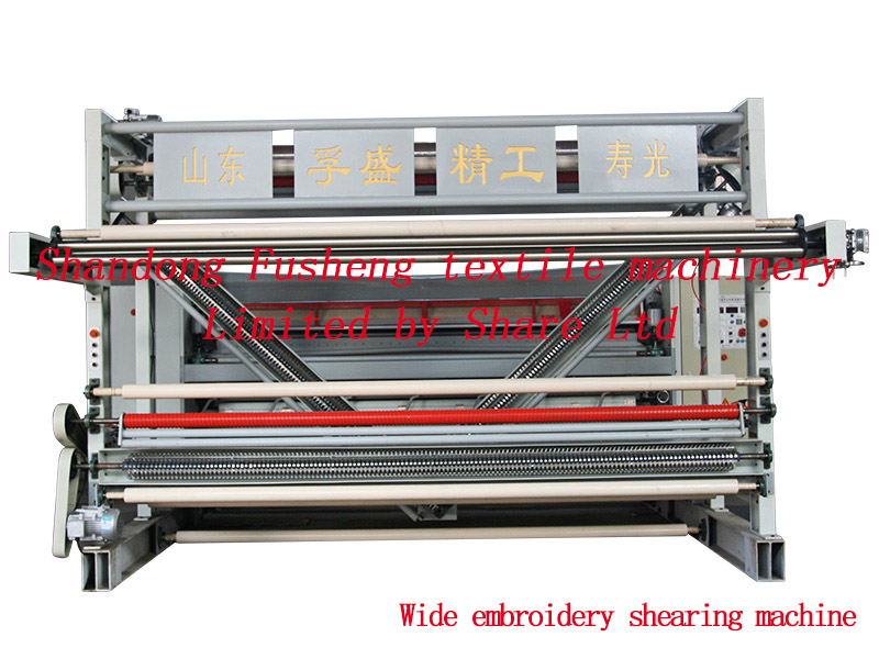 Wide embroideryshearing machine